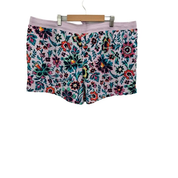 Vera Bradley French Terry Shorts 2XL Cloud Vine Multi Floral Print - Picture 2 of 12